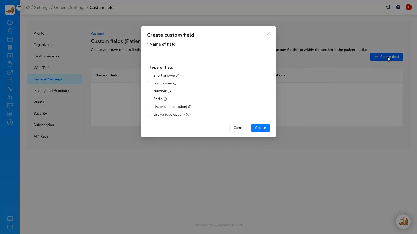 Custom fields