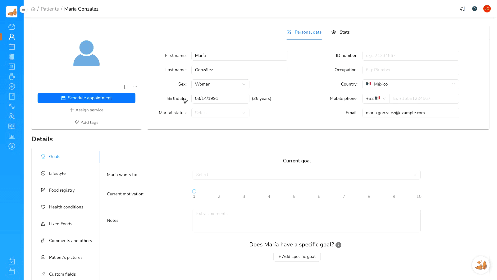 Anthropometry, goals, and adherence connected